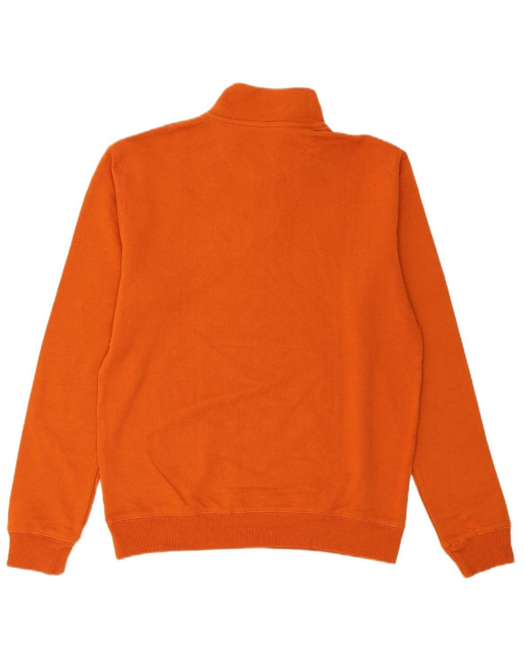 FARAH Mens Graphic Zip Neck Sweatshirt Jumper Large Orange Colourblock