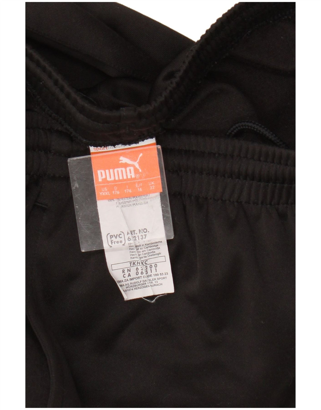 Pantaloni della tuta da ragazzo Puma 15-16 anni in poliestere nero