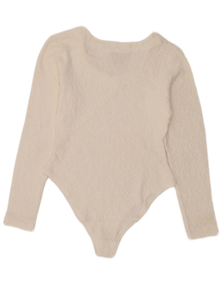 CLOCK HOUSE Body manica lunga da donna IT 42/44 Cotone bianco medio