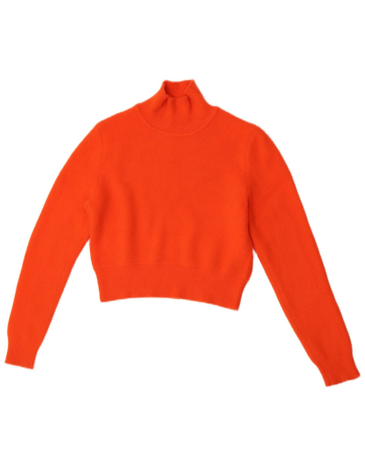 Maglione corto a collo alto da donna Zara UK 10 piccolo arancione
