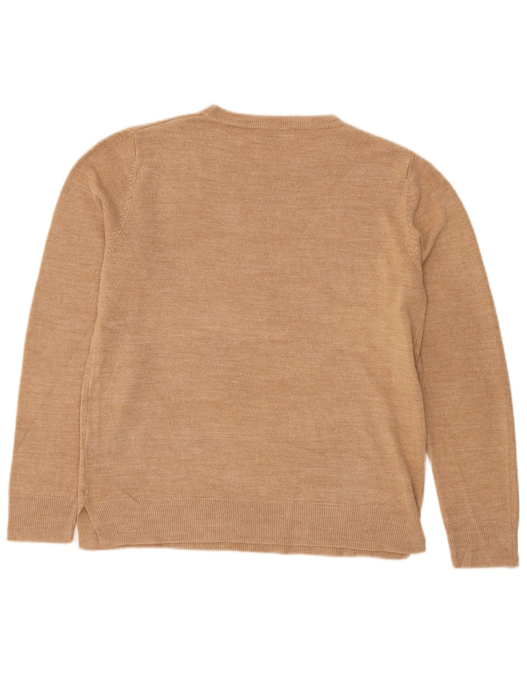 Maglione maglione girocollo da donna Marks & Spencer UK 14 Acrilico beige medio