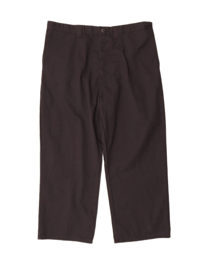 DICKIES Mens Straight Chino Trousers W40 L29 Black Polyester