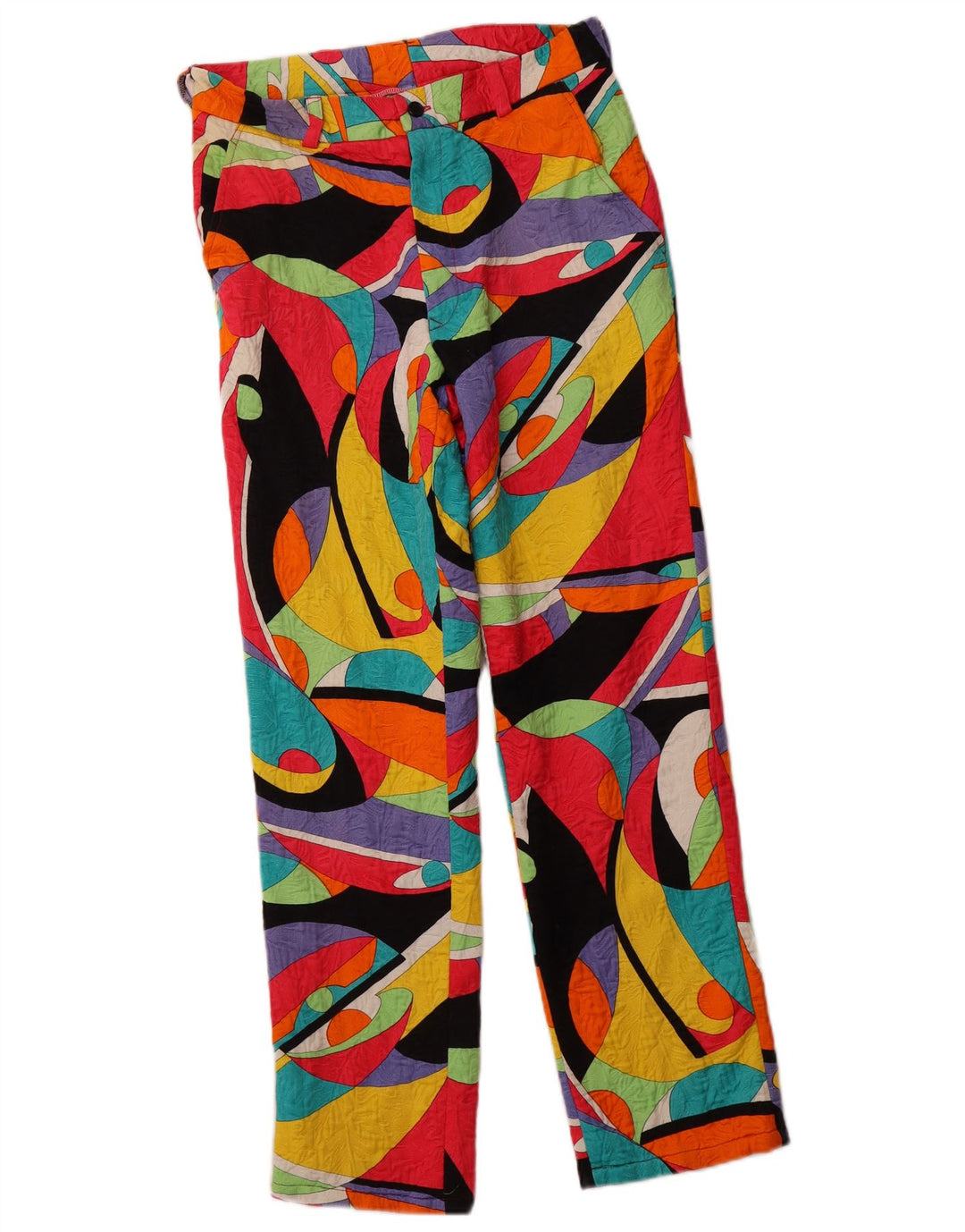 Pantaloni chino da donna a vita alta VINTAGE IT 46 Large W30 L28 Multicolore