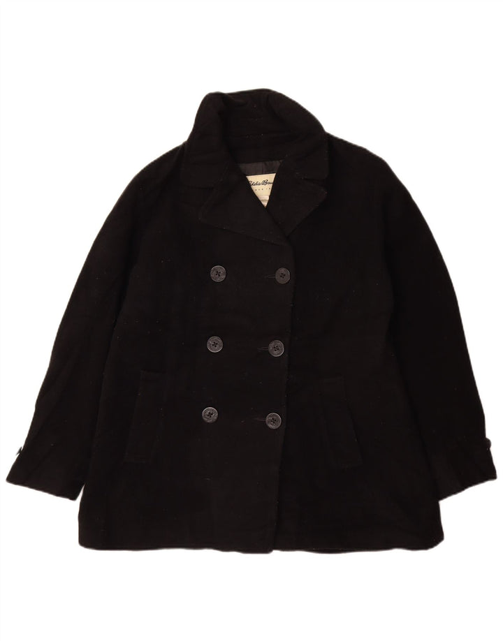 Cappotto da marinaio Petite da donna Eddie Bauer UK 14 Lana nera media