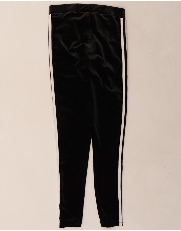 Leggings in velluto da donna Adidas UK 12 poliestere nero medio