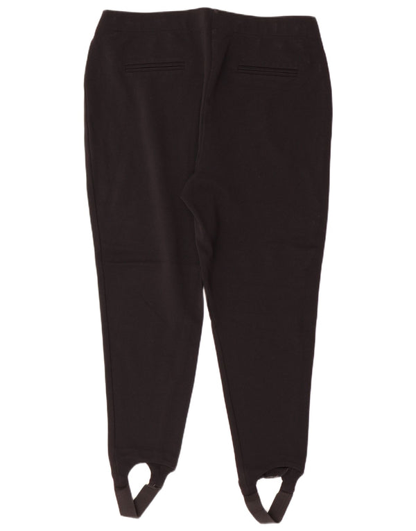 Pantaloni con staffa da donna MARKS & SPENCER UK 20 2XL W34 L28 Poliammide nera