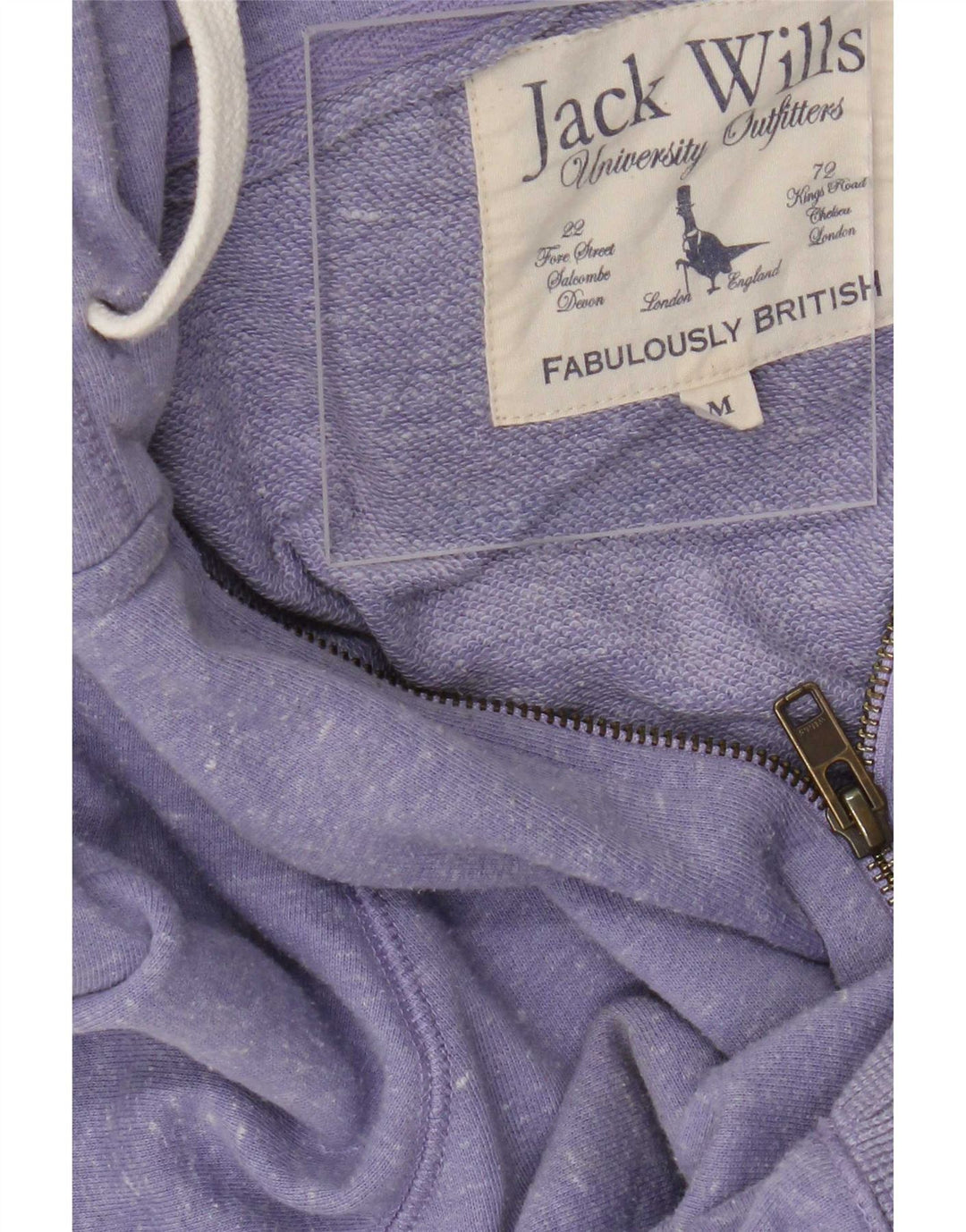 Maglione con cappuccio con zip grafica da uomo Jack Wills Poliestere chiazzato viola medio