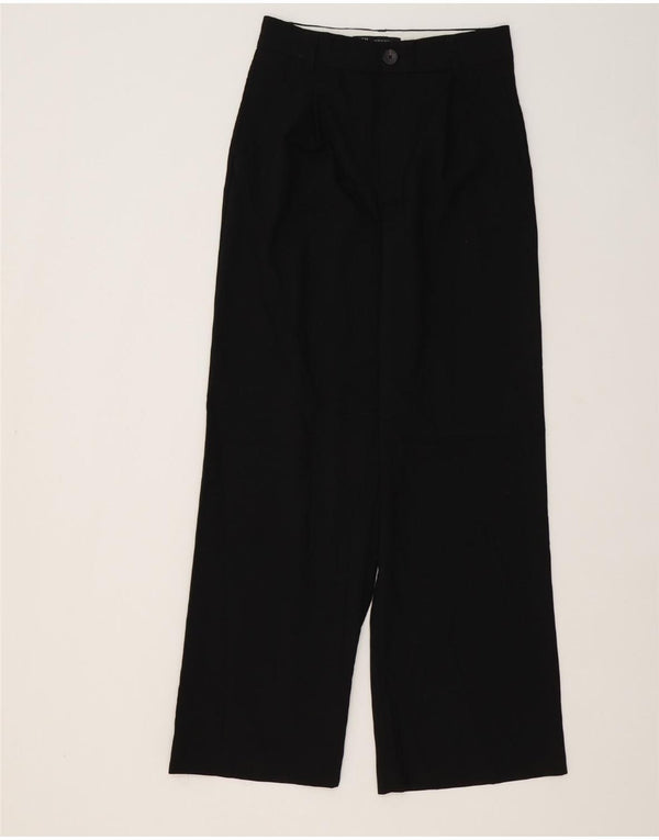 Pantaloni casual a gamba larga da donna Marks & Spencer XS W24 L31 neri