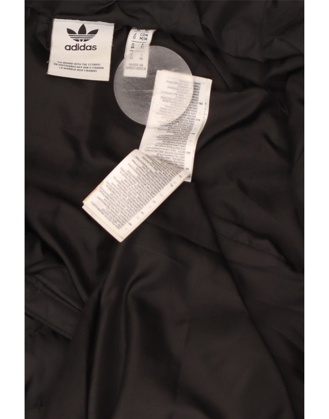 Giacca imbottita con cappuccio da uomo ADIDAS UK 38 poliestere nero medio