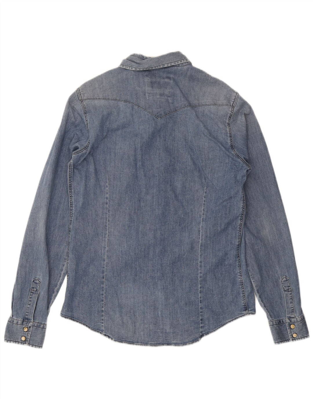 Camicia di jeans da uomo Roy Rogers in cotone blu medio