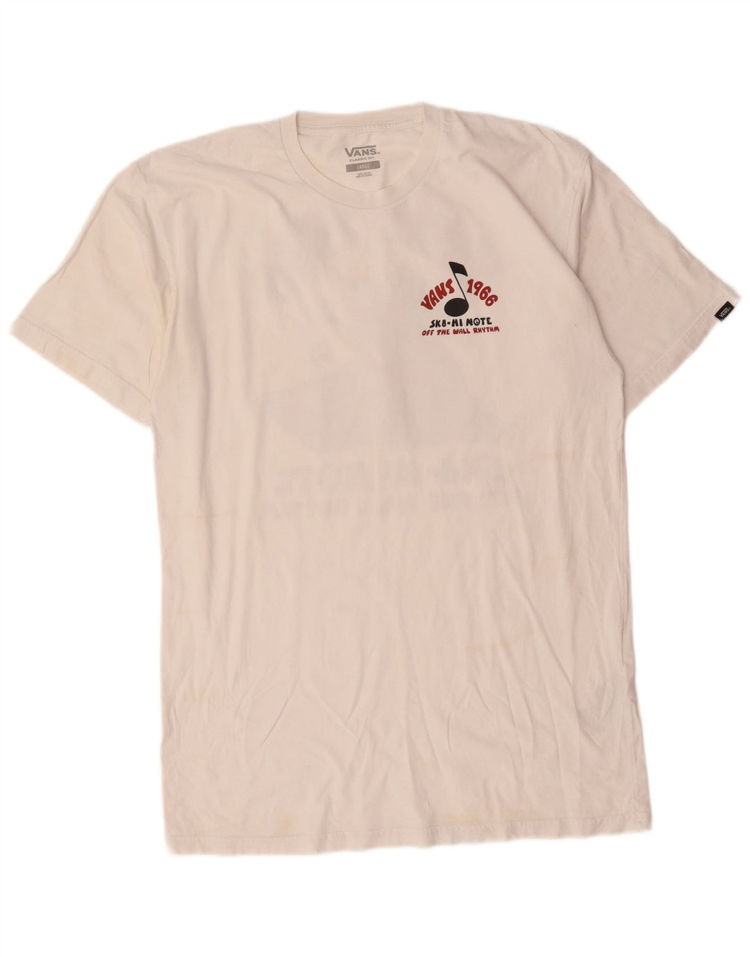 T-shirt grafica da uomo con vestibilità classica Vans, taglia grande, in cotone bianco