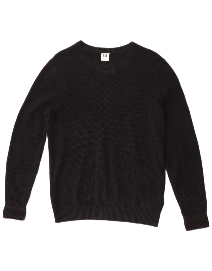 Maglione maglione girocollo da uomo Gap piccolo in cotone nero