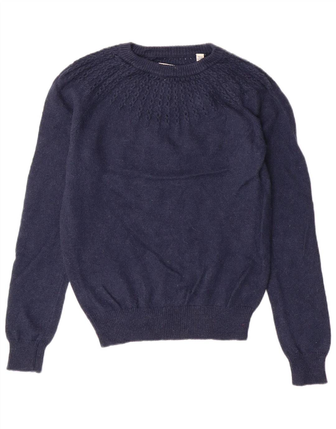 JACK WILLS maglione maglione girocollo da donna UK 10 piccolo blu navy