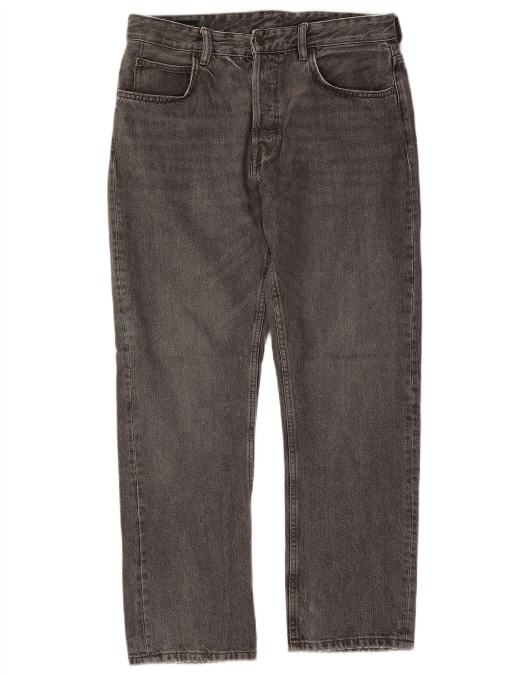 Jeans dritti da uomo ZARA EU 42 Large W32 L29 Grigio