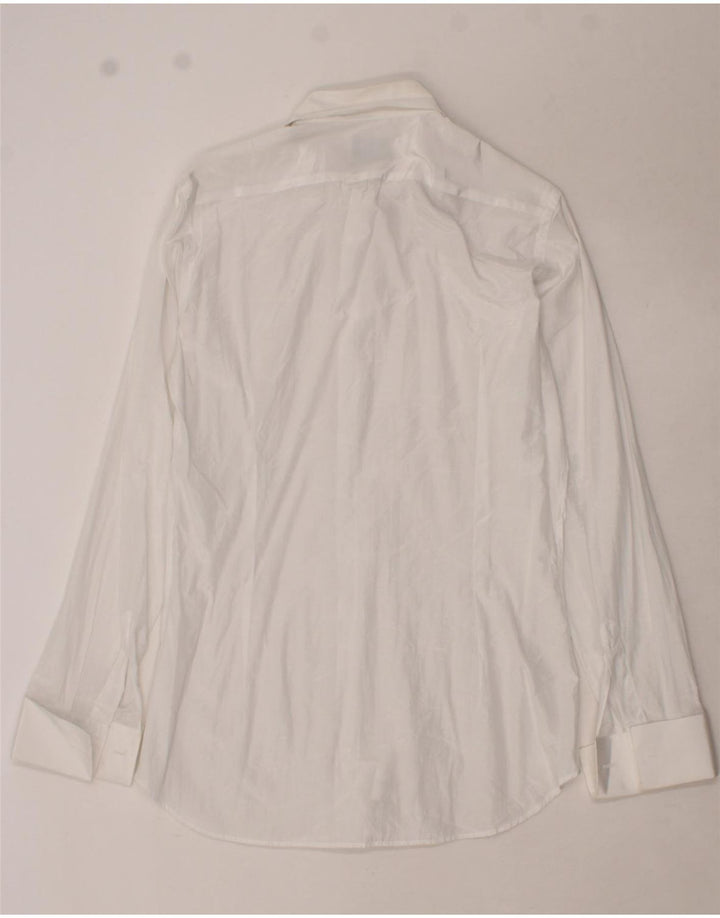 CARLO PIGNATELLI Mens Formal Shirt Size 40 15 Medium White Polyester Vintage Carlo Pignatelli and Second-Hand Carlo Pignatelli from Messina Hembry 