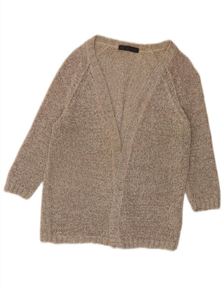 Maglione cardigan aperto con maniche a 3/4 Marks & Spencer da donna UK 8 piccolo Beige