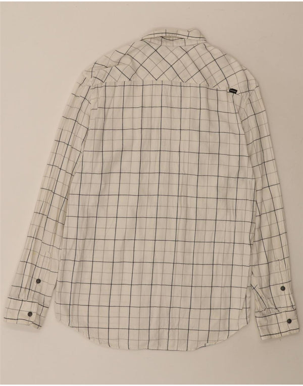 Camicia da uomo Hurley in cotone a quadri bianchi grandi