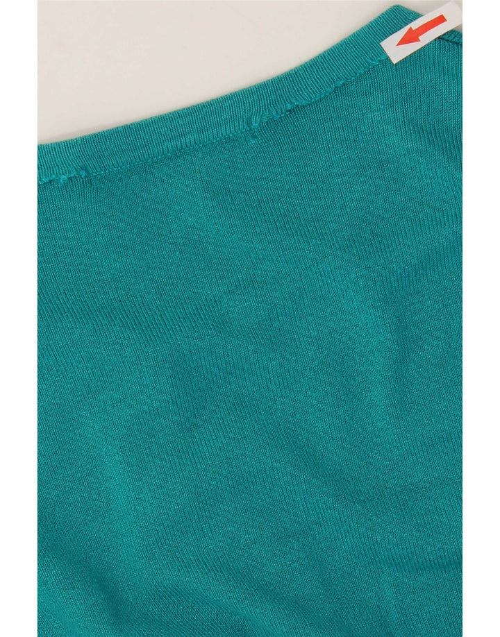 Maglione cardigan da donna Marks & Spencer UK 10 piccolo viscosa blu
