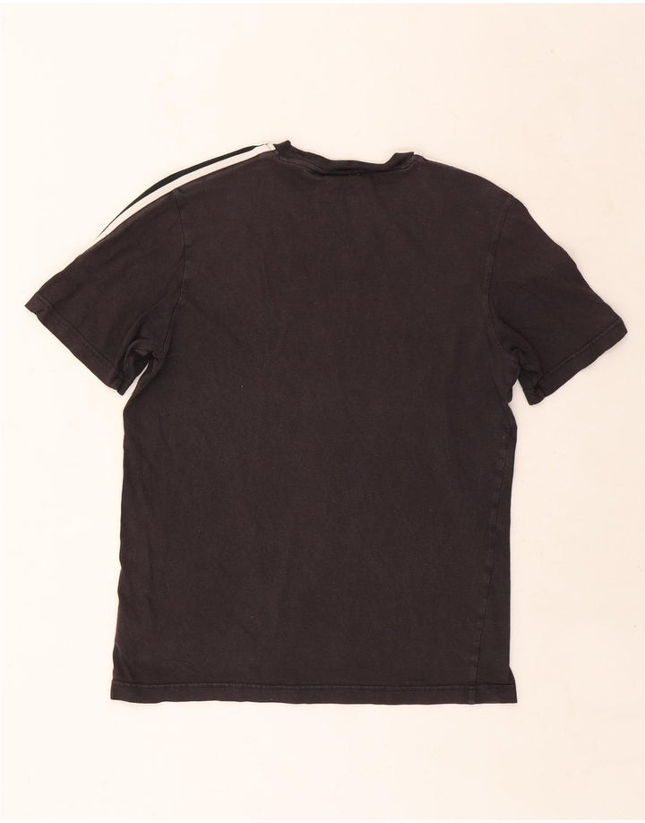 T-shirt grafica da uomo Adidas Top piccola in cotone nero