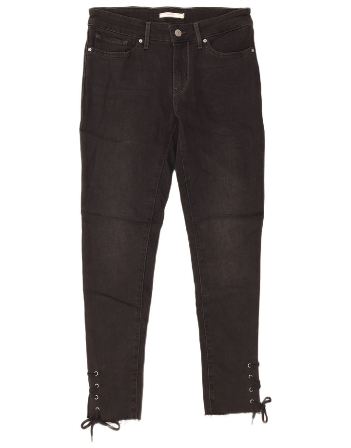 LEVI'S Jeans skinny 711 da donna W28 L27 cotone nero