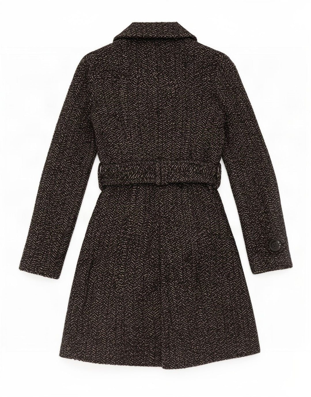 Cappotto doppiopetto Zara da donna UK 10 piccolo grigio a spina di pesce
