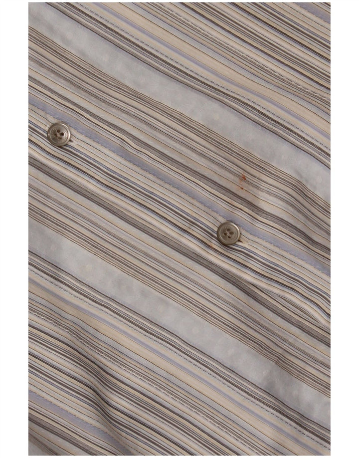 CALVIN KLEIN Camicia Uomo Cotone Rigato Blu Medio