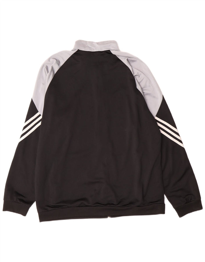 Giacca da tuta da uomo Adidas XL in poliestere color block nero