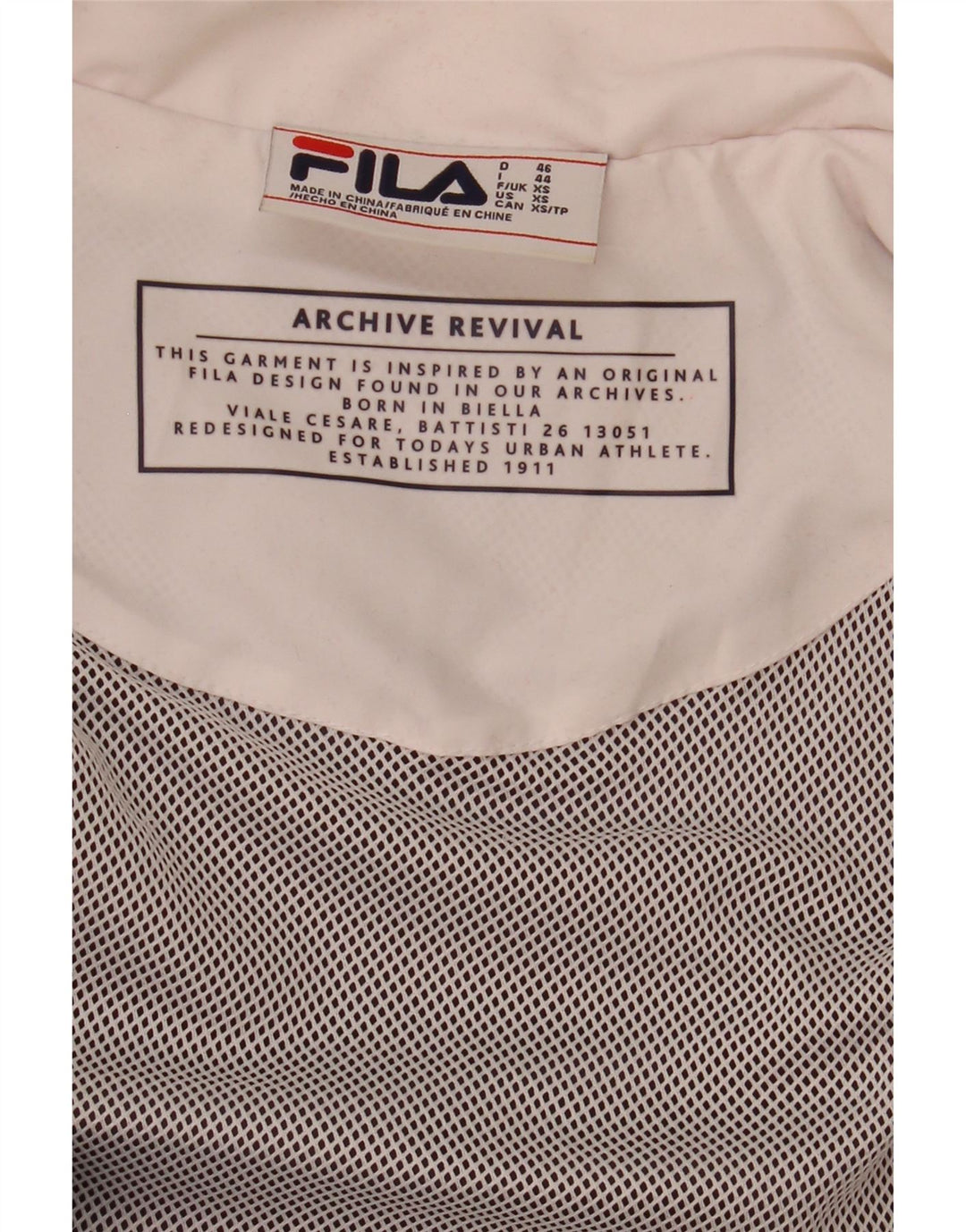 Giacca da ginnastica grafica da uomo Fila XS Colorblock blu navy
