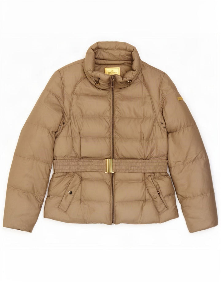 Giacca imbottita da donna Zara UK 16 grande poliestere beige