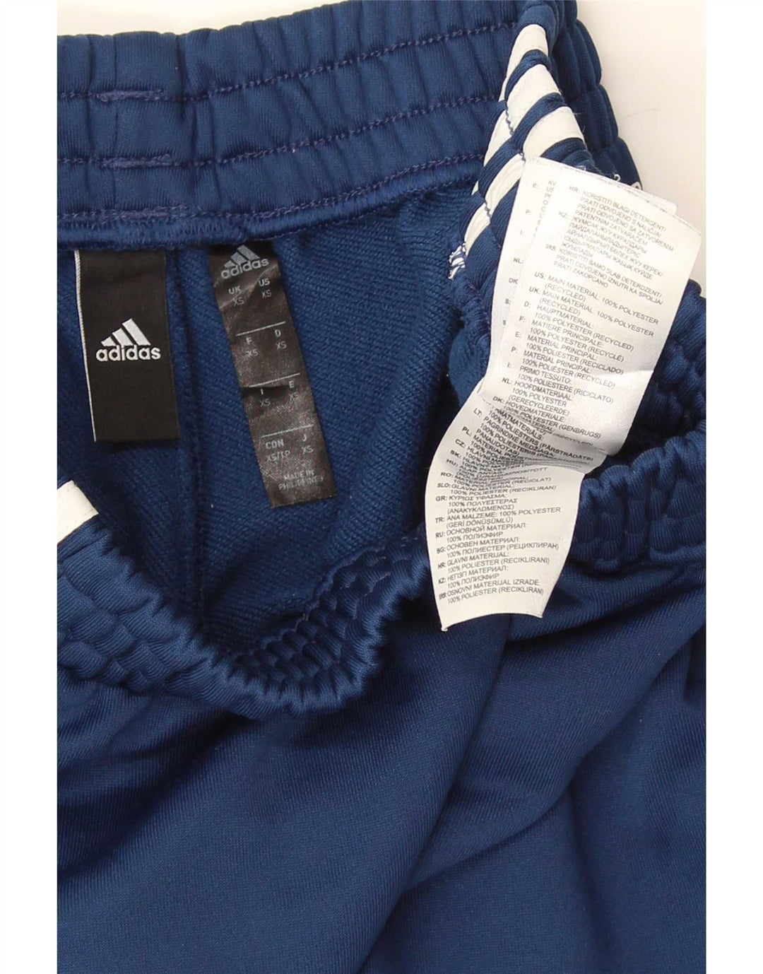 Pantaloni da tuta da uomo Adidas XS poliestere blu navy