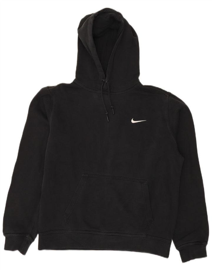 Felpa con cappuccio da uomo Nike, cotone medio nero