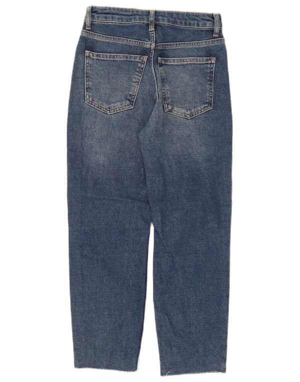 Jeans affusolati a vita alta Petite da donna Topshop W25 L24 cotone blu