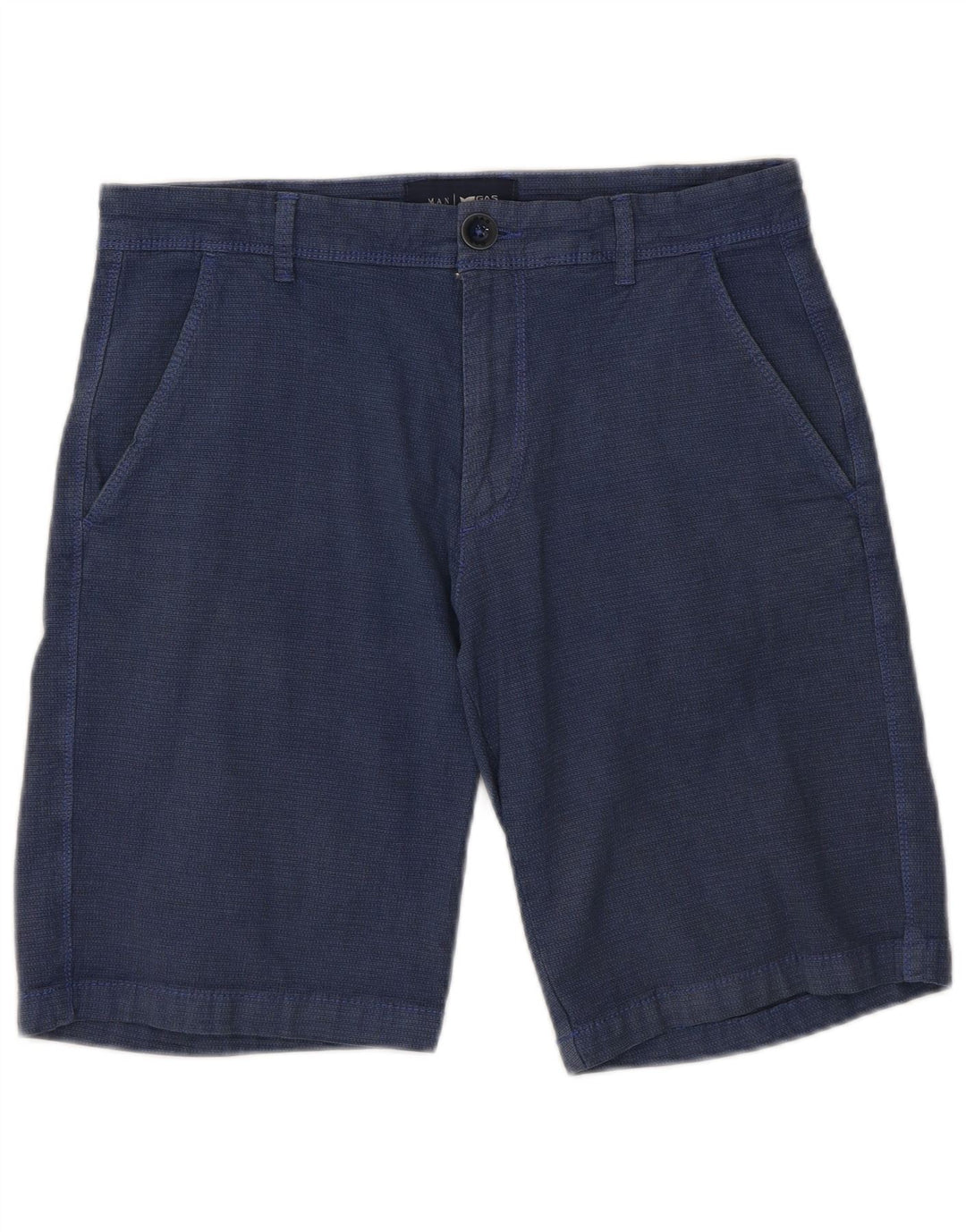 Pantaloncini chino da uomo Gas W30 cotone blu navy medio