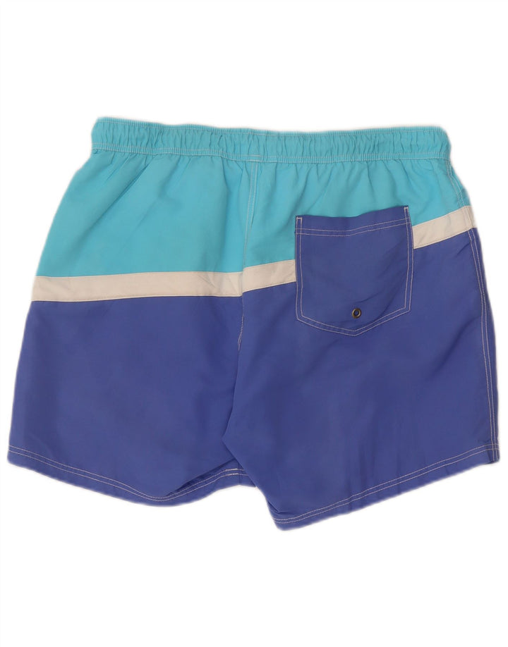 Pantaloncini da bagno grafici da uomo Benetton grandi color blu