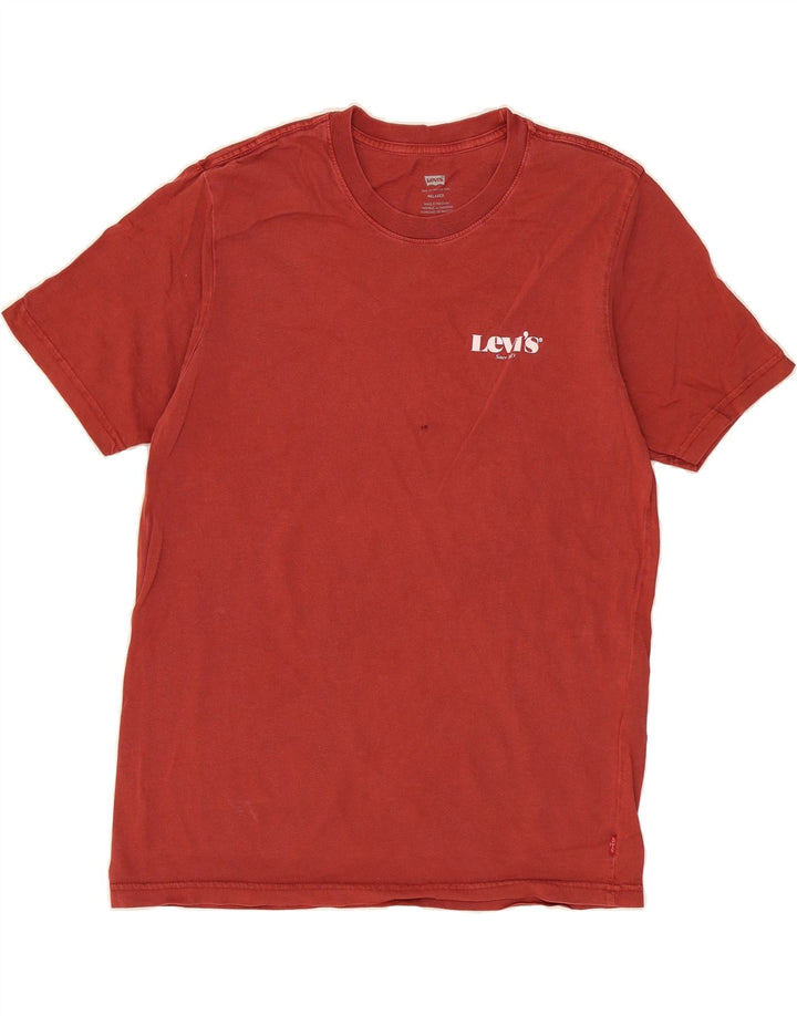 LEVI'S Mens Relaxed Fit T-Shirt Top Small Red Cotton Vintage Levi's and Second-Hand Levi's from Messina Hembry 