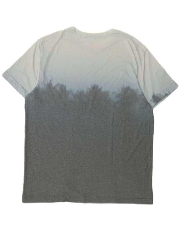 T-shirt da uomo Hurley Top grande in poliestere color block blu