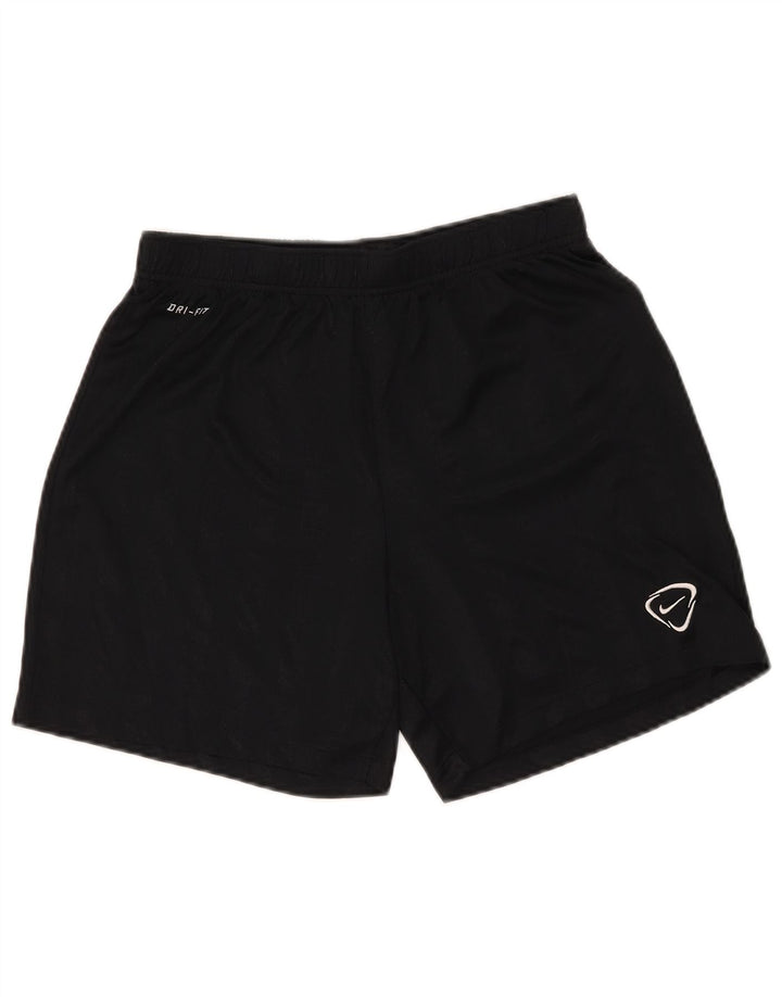 Pantaloncini sportivi Nike Dri Fit da uomo in poliestere a righe nere medie
