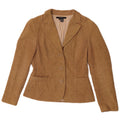 Giacca da donna Zara in velluto a coste a 3 bottoni, UK 12, cotone marrone medio