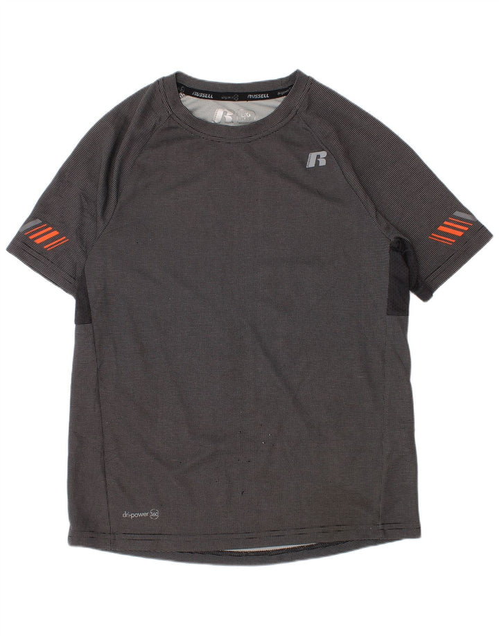 Maglietta da ragazzo Russell Athletic Top 10-11 anni Large in poliestere grigio