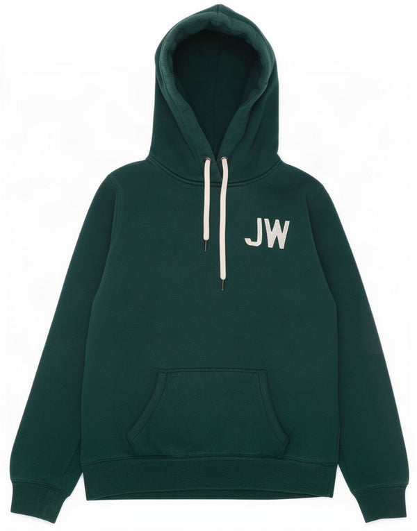 Maglione con cappuccio grafico da donna Jack Wills UK 14 grande cotone verde