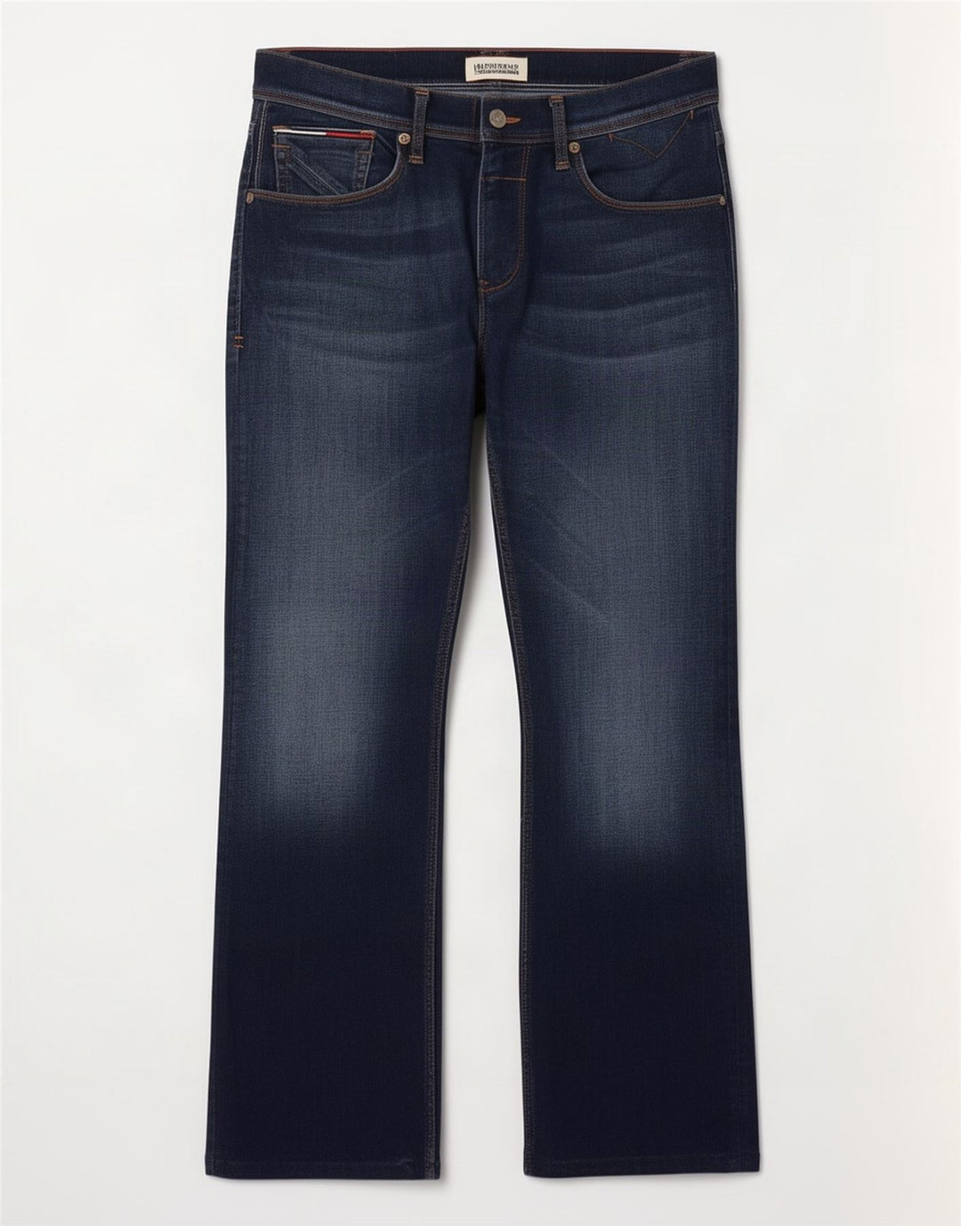 Jeans bootcut da uomo Tommy Hilfiger W30 L29 cotone blu navy