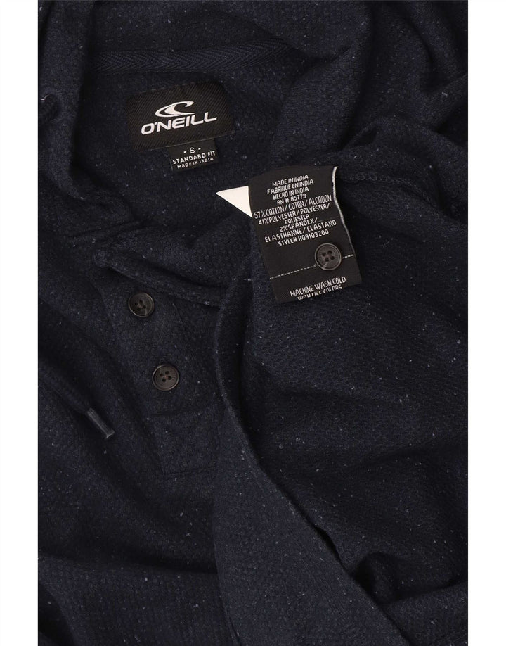 Maglione con cappuccio da uomo con collo abbottonato O'Neill piccolo in cotone blu navy