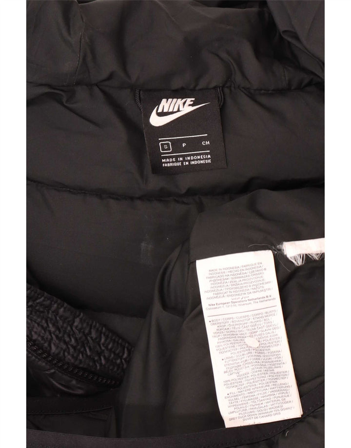 Giacca imbottita con cappuccio Nike da uomo UK 36 Small Nero Poliestere
