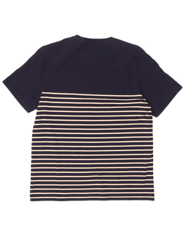Lyle & Scott T-shirt da uomo Top grande in cotone a righe blu navy
