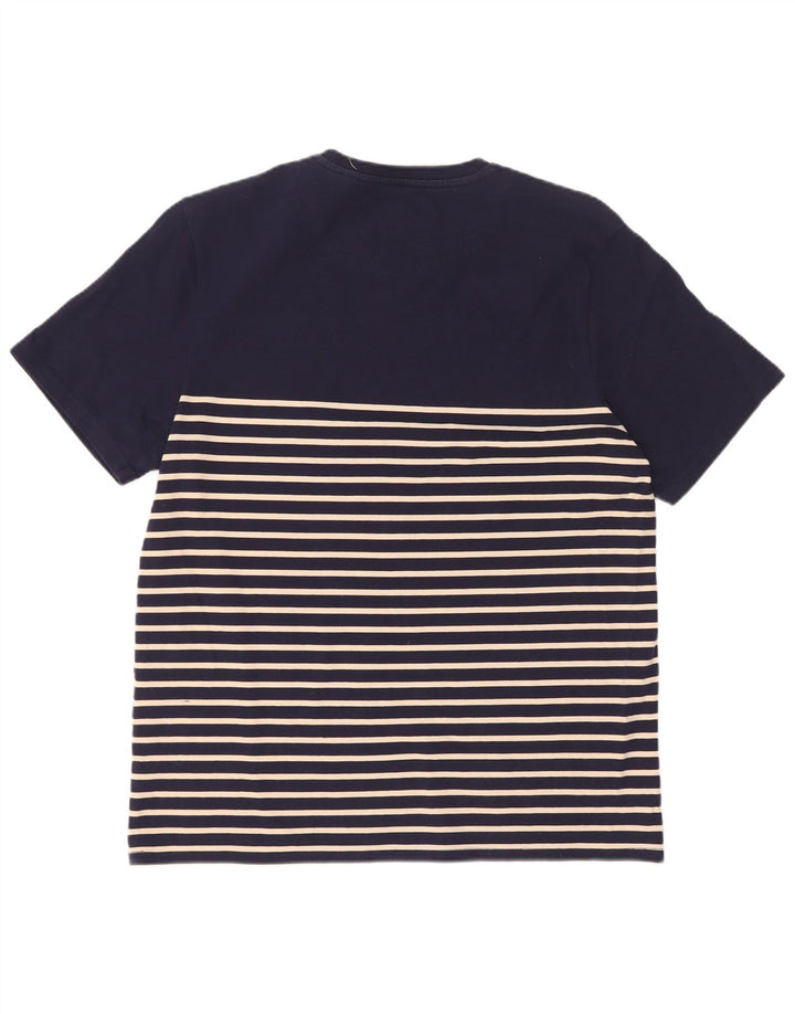 Lyle & Scott T-shirt da uomo Top grande in cotone a righe blu navy