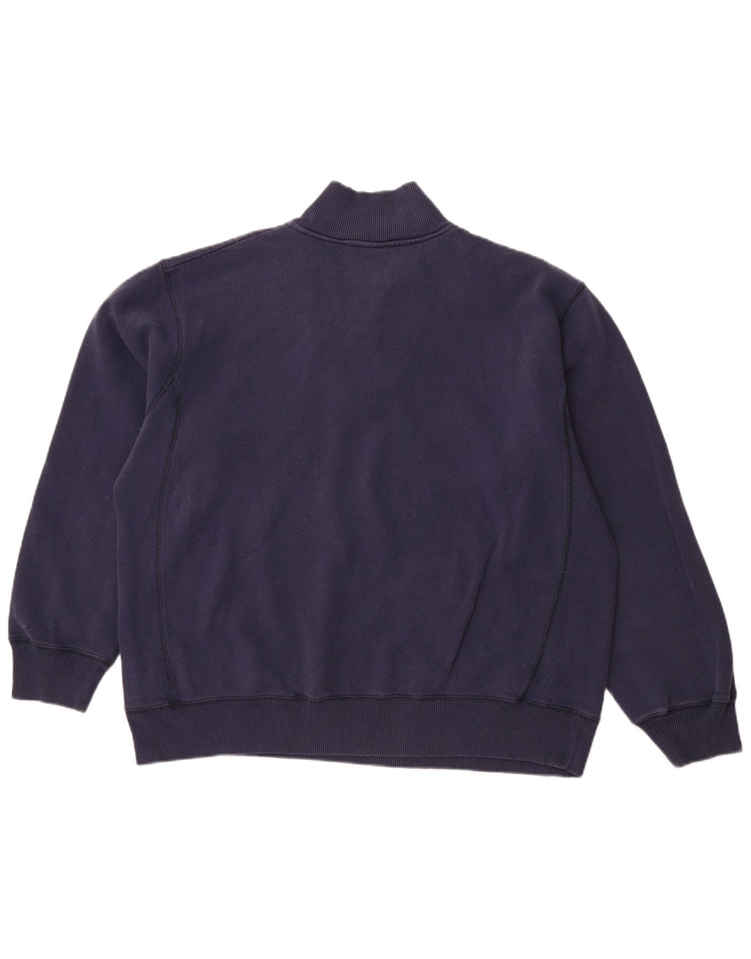 NIKE Felpa con collo con zip da uomo Maglione UK 45/47 XL Cotone blu navy