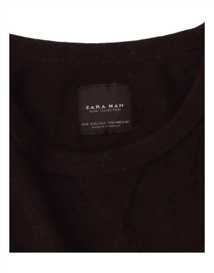 Maglione maglione girocollo da uomo Zara 2XL Nero