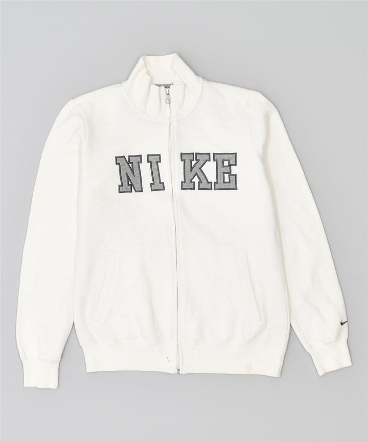 Giacca da tuta da donna NIKE UK 12 cotone bianco medio