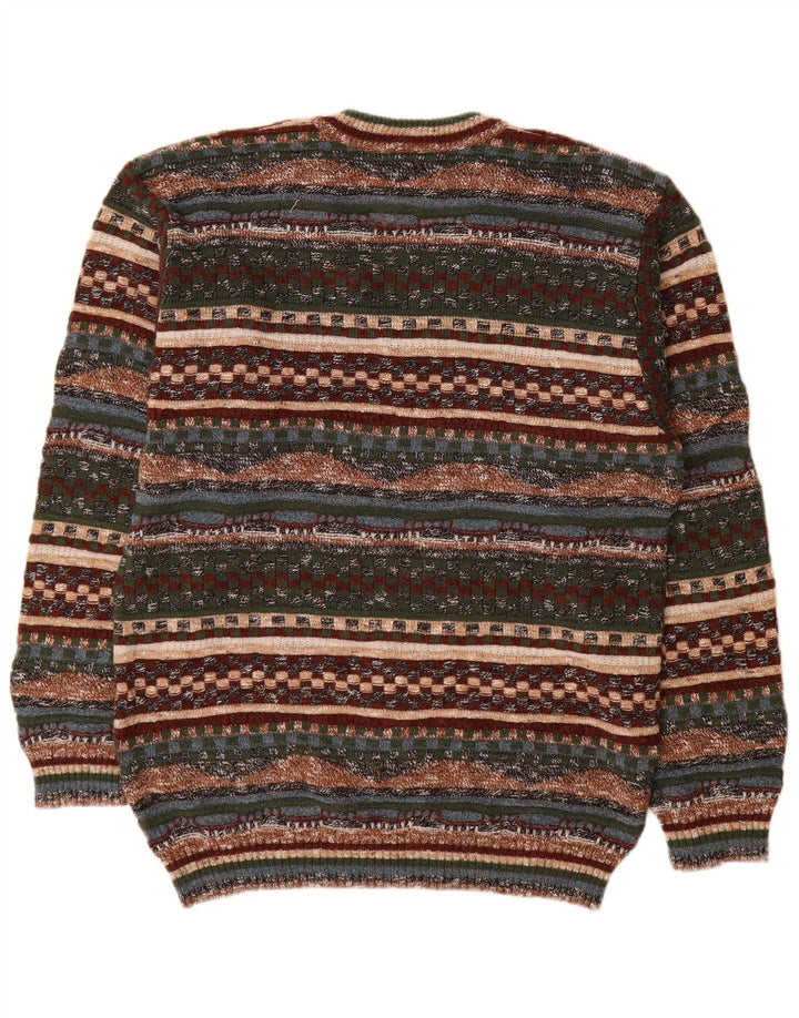 Maglione da uomo con scollo a V GARDEUR medio multicolore geometrico