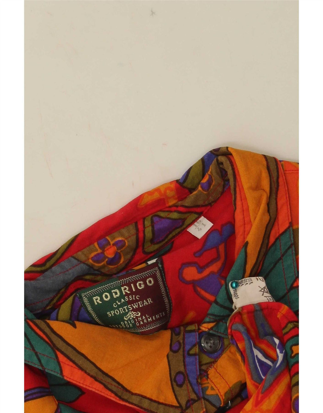 Camicia a maniche corte da uomo Rodrigo taglia 41/16 grande geometrica multicolore